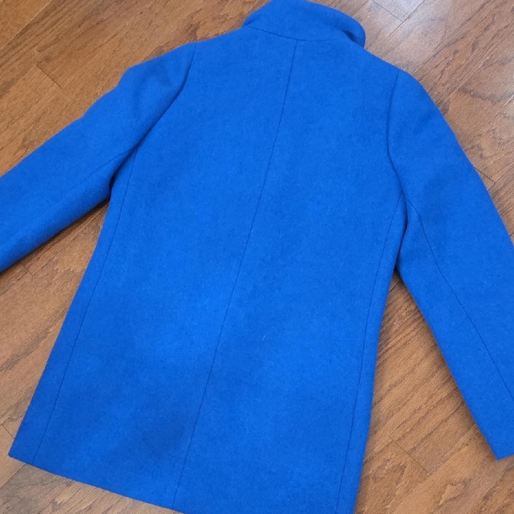 Women's Blue Pea Coat - Picture 6 of 6